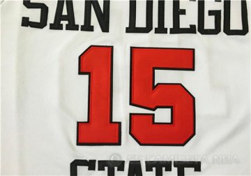 Camiseta San Diego State Leonard #15 NCAA Blanco