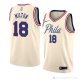 Camiseta Shake Milton #18 Philadelphia 76ers Ciudad 2018 Crema