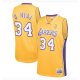 Camiseta Shaquille O'Neal NO 34 Los Angeles Lakers Mitchell & Ness 1999-00 Amarillo