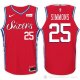 Camiseta Simmons #25 Philadelphia 76ers Autentico 2017-18 Rojo