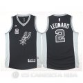 Camiseta Leonard #2 San Antonio Spurs Negro