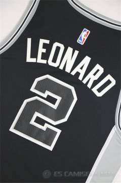 Camiseta Leonard #2 San Antonio Spurs Negro