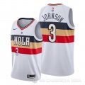 Camiseta Stanley Johnson #3 New Orleans Pelicans Earned Blanco