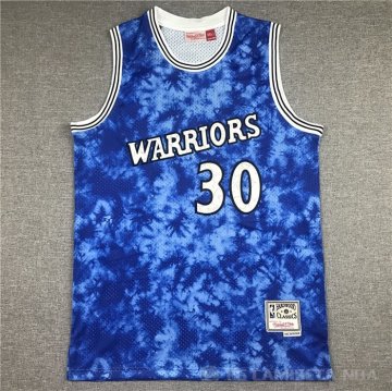 Camiseta Stephen Curry NO 30 Golden State Warriors Galaxy Azul