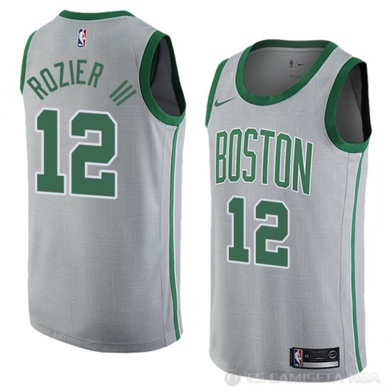 Camiseta Terry Rozier III #12 Boston Celtics Ciudad 2018 Gris - Haga un click en la imagen para cerrar