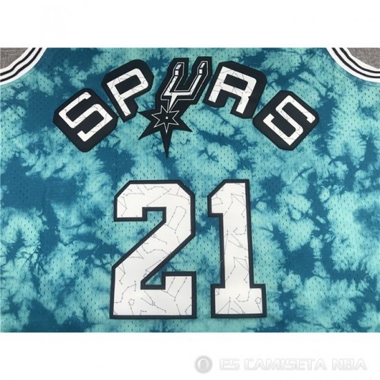 Camiseta Tim Duncan NO 21 San Antonio Spurs Galaxy Verde - Haga un click en la imagen para cerrar