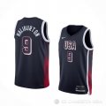 Camiseta Tyrese Haliburton #9 USA 2024 Azul