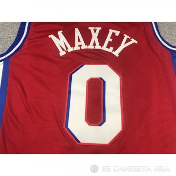 Camiseta Tyrese Maxey #0 Philadelphia 76ers Statement 2020-21 Rojo