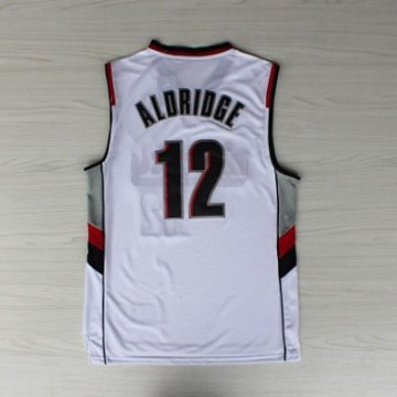 Camiseta retro Aldridge #12 Portland Trail Blazers Blanco