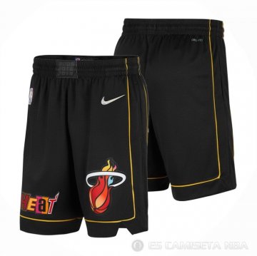 Pantalone Miami Heat Ciudad 2021-22 Negro