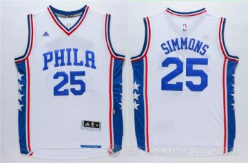 Camiseta 76ers #25 Simmons Blanco