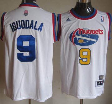 Camiseta Igudala #9 Nuggets ABA Blanco