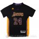 Camiseta Bryant #24 Los Angeles Lakers Manga Corta Negro