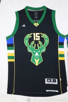 Camiseta Monroe #15 Milwaukee Bucks Negro