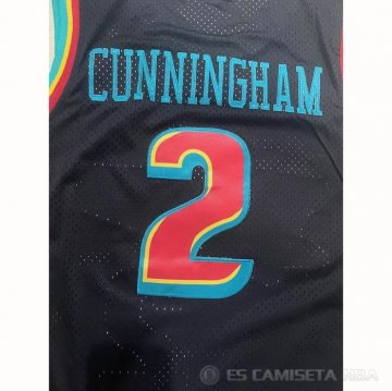 Camiseta Cade Cunningham #2 Detroit Pistons Hardwood Classics Negro