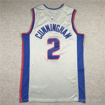 Camiseta Cade Cunningham NO 2 Detroit Pistons Statement 2020-21 Gris