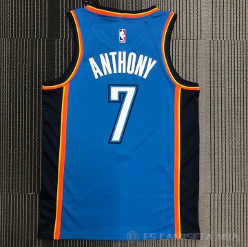 Camiseta Carmelo Anthony NO 7 Oklahoma City Thunder Icon Azul