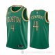 Camiseta Carsen Edward #4 Boston Celtics Ciudad Verde