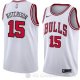 Camiseta Chandler Hutchison #15 Chicago Bulls Association 2018 Blanco