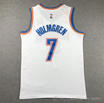 Camiseta Chet Holmgren #7 Oklahoma City Thunder Association Blanco