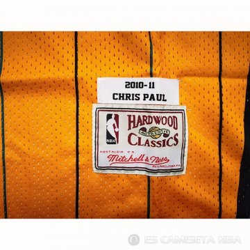Camiseta Chris Paul NO 3 Charlotte Hornets Mitchell & Ness 2010-11 Amarillo