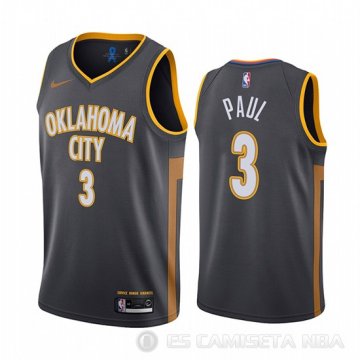 Camiseta Chris Paul #3 Oklahoma City Thunder Ciudad Negro