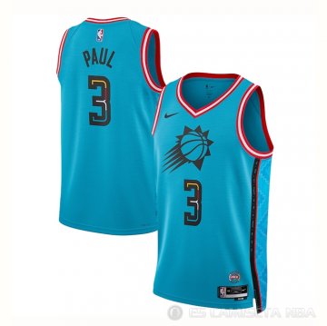 Camiseta Chris Paul #3 Phoenix Suns Ciudad 2022-23 Azul
