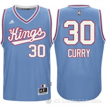 Camiseta Curry #30 Sacramento Kings Retro Azul 1985/1986