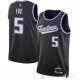 Camiseta De'Aaron Fox #5 Sacramento Kings Ciudad 2021-22 Negro