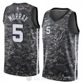 Camiseta Dejounte Murray #5 San Antonio Spurs Ciudad 2018 Gris