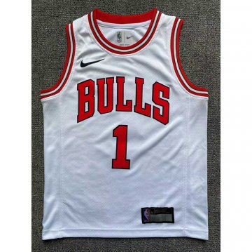 Camiseta Derrick Rose #1 Chicago Bulls Nino Association Blanco