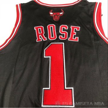 Camiseta Derrick Rose NO 1 Chicago Bulls Retro Negro