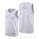 Camiseta Derrick Rose #25 Detroit Pistons MVP Blanco