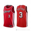 Camiseta Devon Dotson NO 3 Chicago Bulls Ciudad 2021-22 Rojo