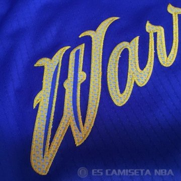 Camiseta Durant #35 Golden State Warriors Autentico Navidad 2016-17 Azul