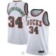 Camiseta Giannis Antetokounmpo #34 Milwaukee Bucks 2017-18 Blanco