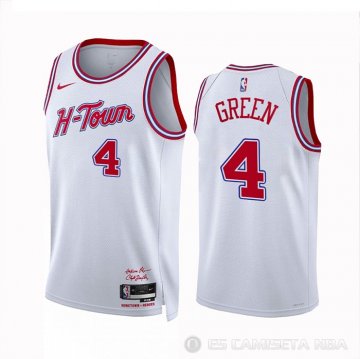 Camiseta Jalen Green #4 Houston Rockets Ciudad 2023-24 Blanco