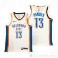Camiseta James Harden NO 13 Oklahoma City Thunder Association Blanco