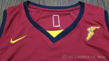 Camiseta James #23 Cleveland Cavaliers Autentico Nino 2017-18 Rojo