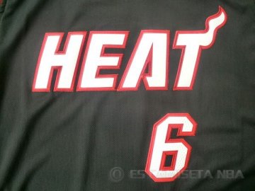 Camiseta James #6 Miami Heat Negro