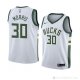 Camiseta Jaylen Morris #30 Milwaukee Bucks Association 2018 Blanco