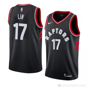 Camiseta Jeremy Lin #17 Toronto Raptors Statement 2018 Negro