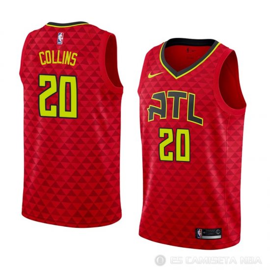 Camiseta John Collins #20 Atlanta Hawks Statement 2017-18 Rojo - Haga un click en la imagen para cerrar