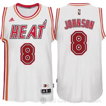 Camiseta Johnson #8 Miami Heat Retro Blanco