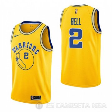 Camiseta Jordan Bell #2 Golden State Warriors Hardwood Classic 2018-19 Amarillo