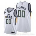Camiseta Jordan Clarkson #0 Utah Jazz Association Edition Blanco