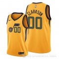 Camiseta Jordan Clarkson #0 Utah Jazz Statement Edition Amarillo