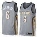 Camiseta Jordan Clarkson #6 Cleveland Cavaliers Ciudad 2018 Gris