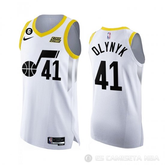 Camiseta Kelly Olynyk #41 Utah Jazz Association Autentico 2022-23 Blanco - Haga un click en la imagen para cerrar