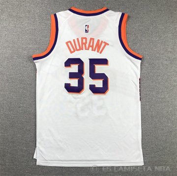 Camiseta Kevin Durant #35 Phoenix Suns Nino Association 2023-24 Blanco